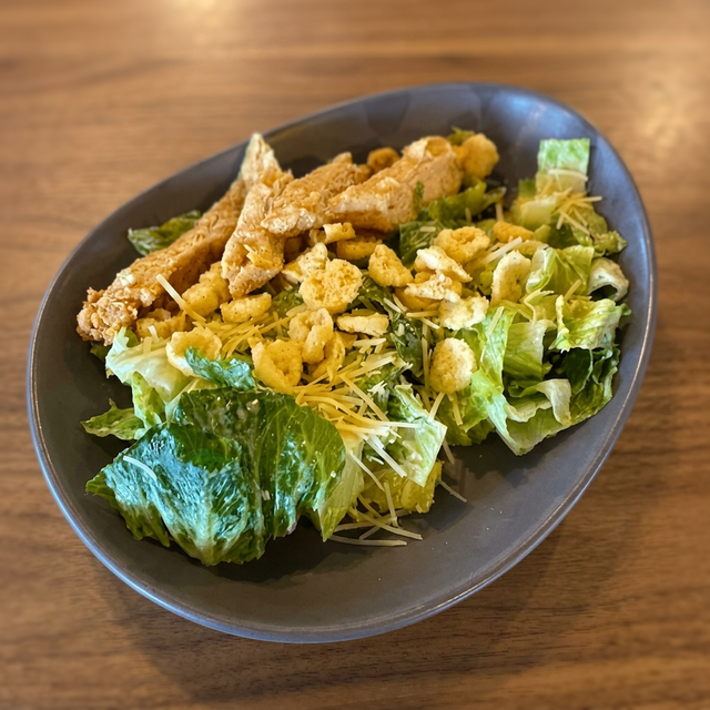 Crispy Chicken Caesar Salad.